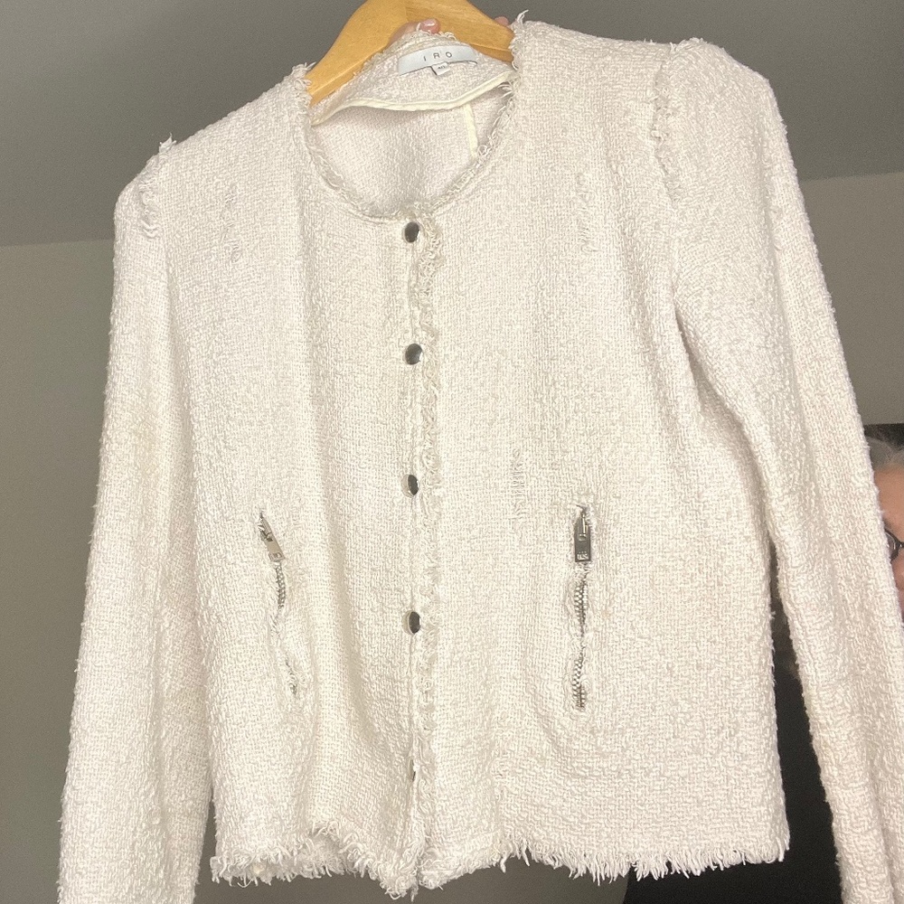 IRO Classic Cropped Ivory Jacket